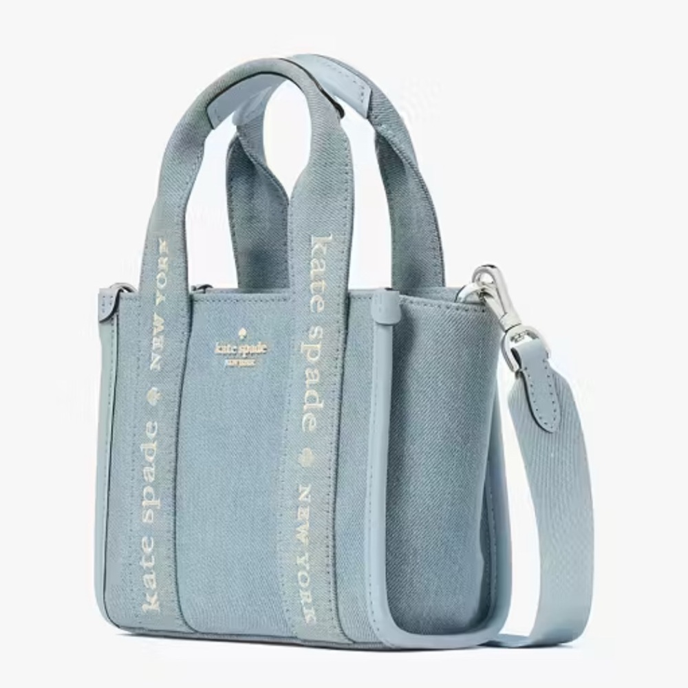 Kate Spade Blue Tote with Studded Details - Picture 3 of 4